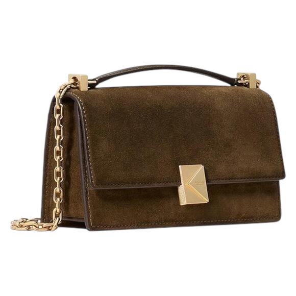 Kate Spade Deco Suede Mini Crossbody Bag Shoulder Bag Burnt Sage Green - Picture 3 of 14